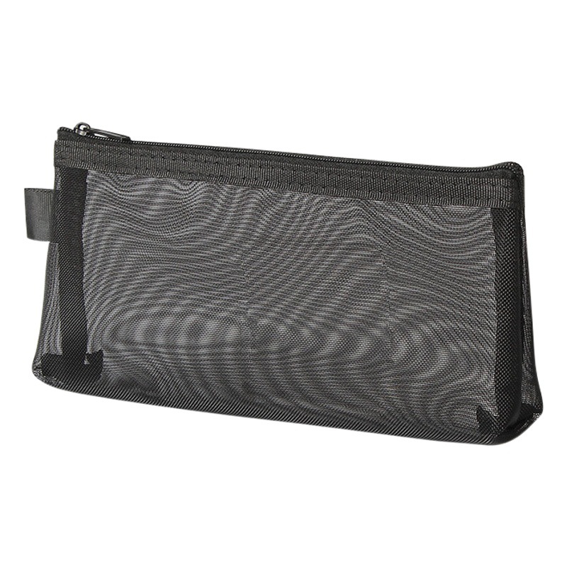 Bolsa de malla transparente caja de lápiz tridimensional de gran capacidad bolsa de almacenamiento de papelería de malla de nylon Examen de estudiante bolsa de lápiz portátil