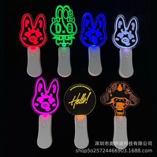 Acrylic Monochrome Luminous Hand Lamp Support Light Sign Production Company Annual Meeting Atmosphere Props Custom Logo