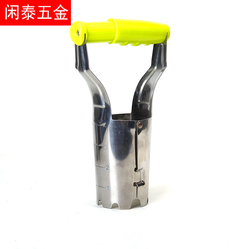闲泰五金不锈钢移苗器打孔器栽苗器农用取苗种植工具起苗器现货
