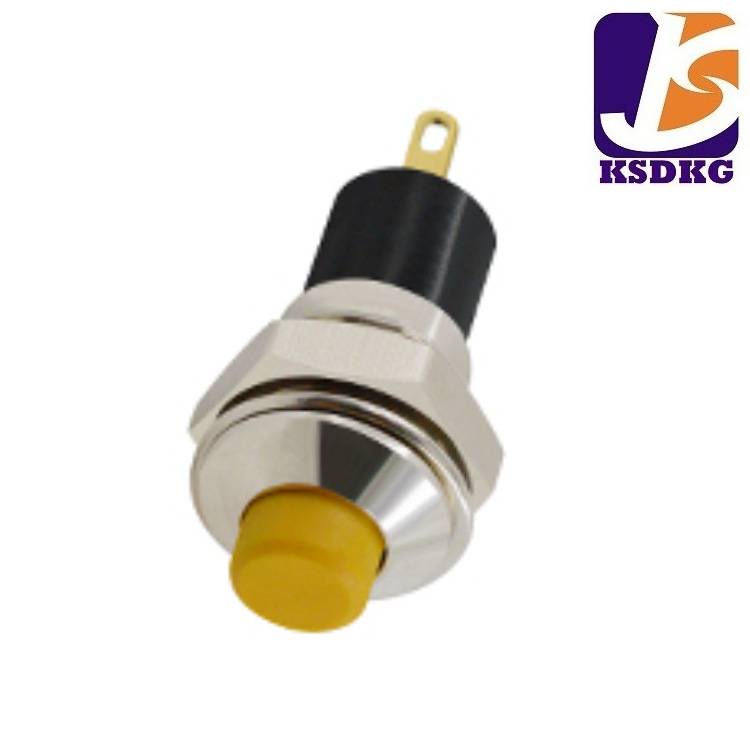 厂家直供 小型按钮开关 两脚自复位按钮开关 黄色