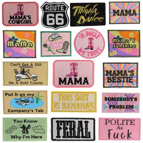 Cowboy Hat Patches Jianxing in stock cross-border Denim mother embroidery cloth