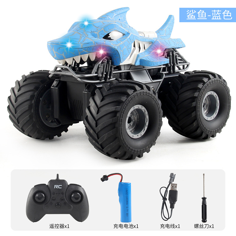 2.4G control remoto de agua y tierra bicampo coche de acrobacias de pesca con inyección automática de agua de chorro de agua de control remoto juguete unicornio coche