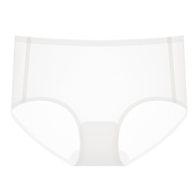 Seda de hielo sin costuras de gran tamaño 200 kg entrepierna antibacteriana ultrafina sin costuras entrepierna larga entrepierna de algodón entrepierna transpirable cadera ropa interior de mujer