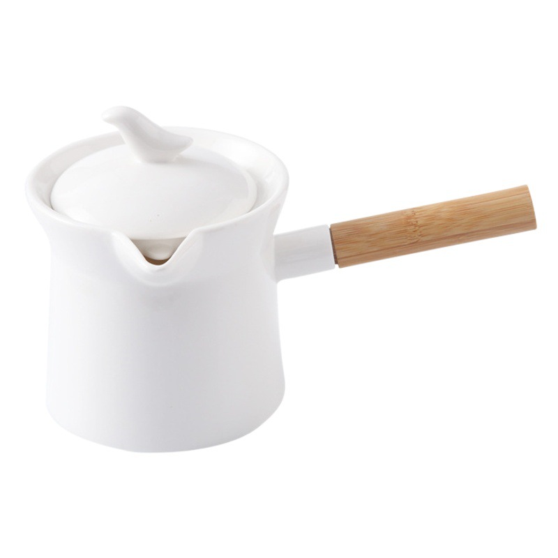 Fábrica directa cerámica flor tetera mango de madera olla eléctrica cerámica estufa especial gran capacidad tetera hogar hervidor frío leche olla