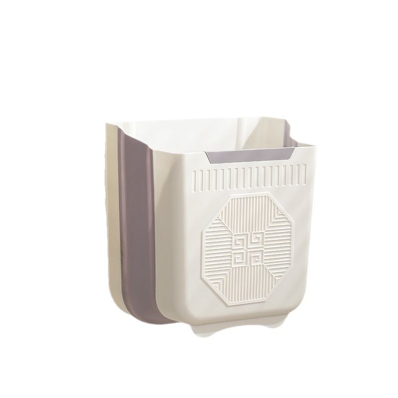 Cubo de basura colgante plegable de cocina doméstica puerta de gabinete de clasificación de residuos de cocina colgante de pared cubo de almacenamiento tipo cesto de papel