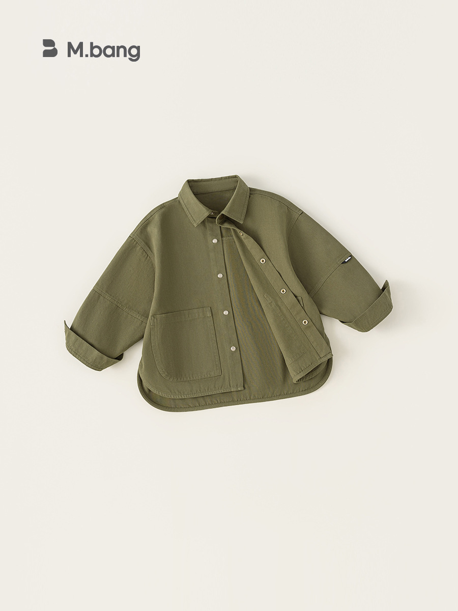 Yoobao ropa infantil para niños de otoño 2025 nueva chaqueta infantil primavera y otoño abrigo casual camisa de manga larga retro