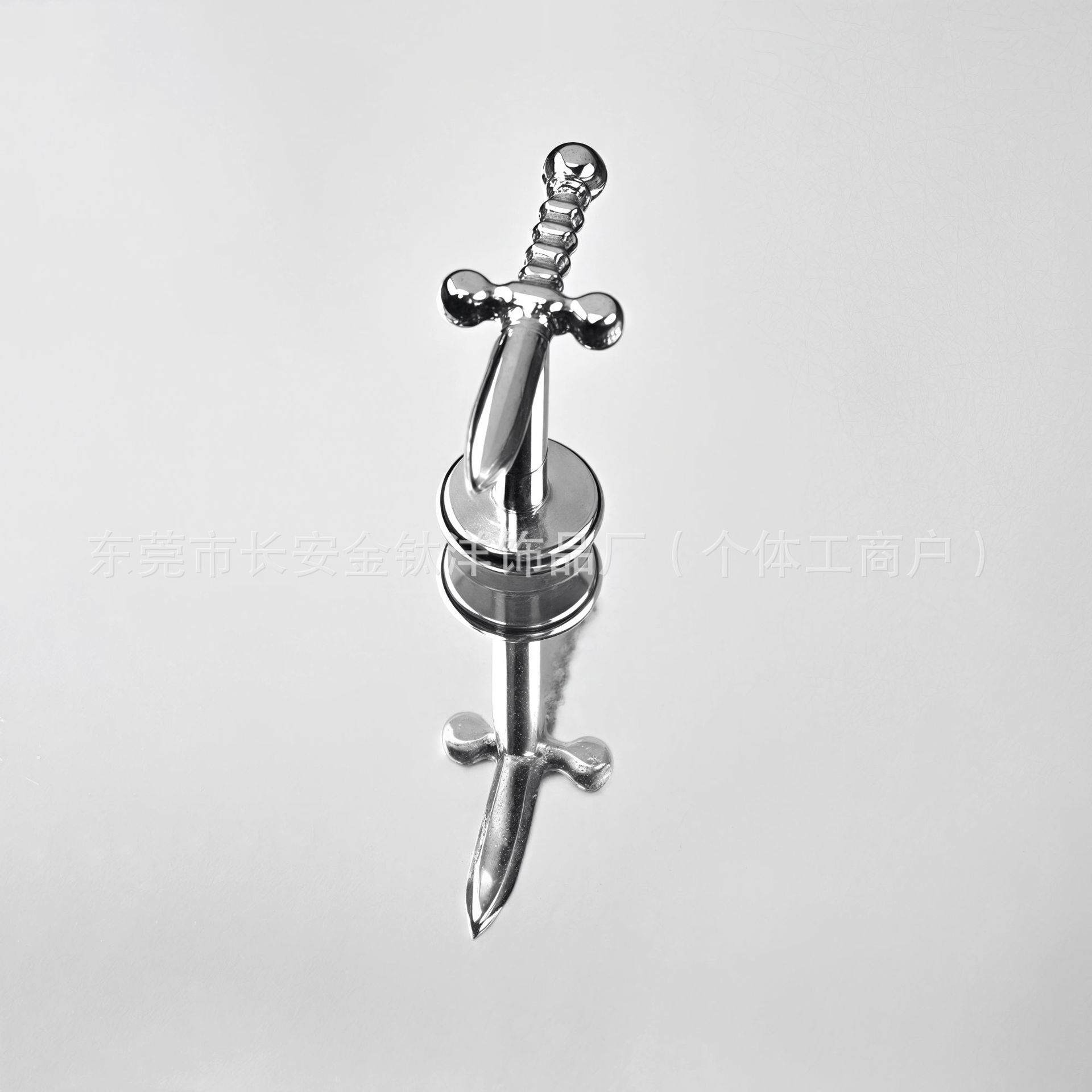 F136 Titanium Cross Sword Internally Threaded Ear Nail Lip Nail Body Piercing Jewelry Wholesale detail image 7