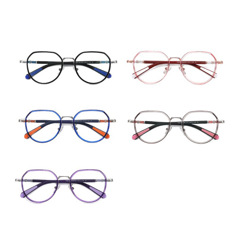 Gafas anti-luz azul para niños de nuevo estilo, montura redonda de moda, gafas planas de protección ocular para estudiantes de primaria, TR5126, ultraligeras, se pueden equipar con lentes para miopía