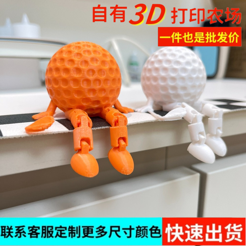国境を越えた人気の3Dプリントゴルフ座り男ゴルフ座り悪役工芸品装飾品ギフト|undefined