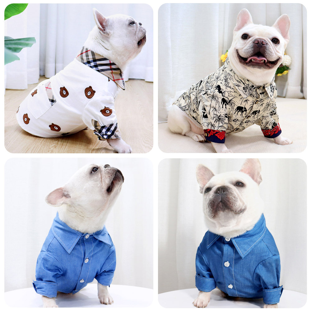 法斗衣服秋季新品衬衫西装牛仔复古巴哥斗牛犬胖哥服饰