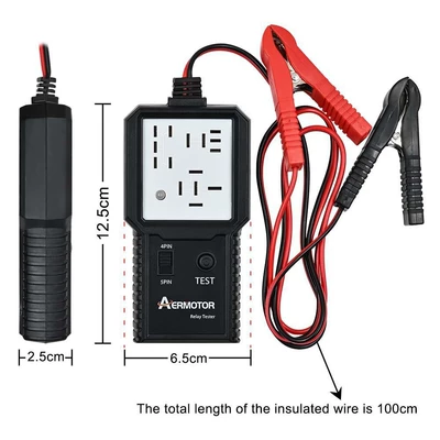Relay Tester Car Foot Instrument Four-Pin Five Detection V Analysis 12/12V24 Diagnostic Auto Repair Special Maintenance (Avtomobil diaqnostika alətləri) - relay-tester-aer458-white-24v