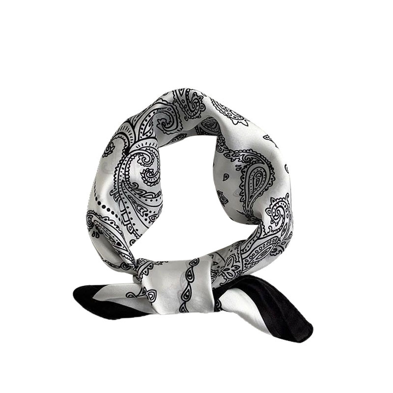 70 pañuelos cuadrados, pañuelos de seda, corbatas, pañuelos decorativos versátiles estampados de moda de alta gama para verano, pañuelos finos, chales para prendas de abrigo.