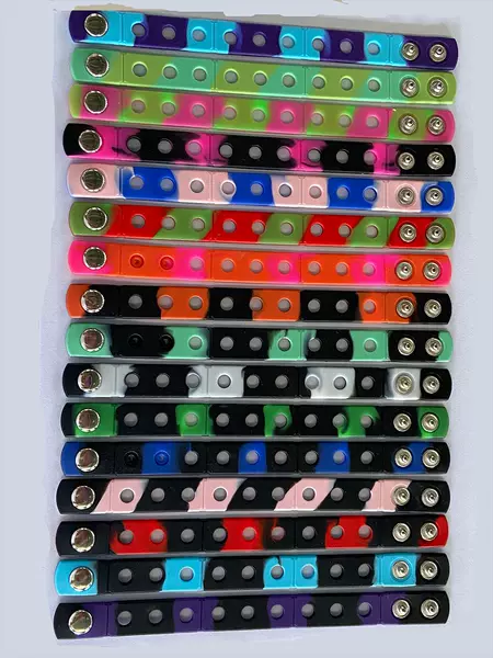 Cross-Border Hot-Selling Silicone Hole Bracelet Shoe Flower DIY Decoration Manufacturer Spot Direct Sales Accessories Colorful
