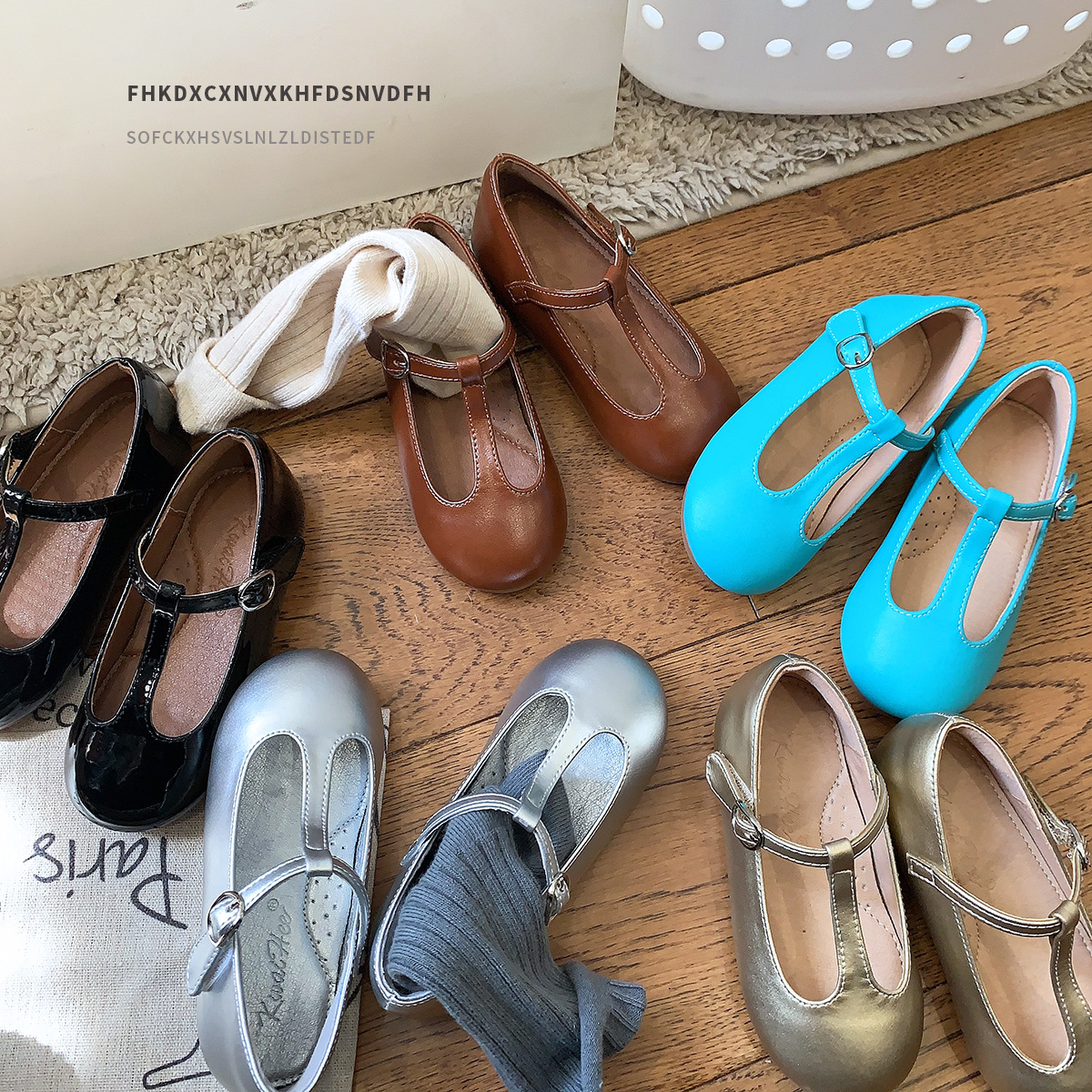 Korean Style Spring Children's Shoes 1-3-6 Years Old Girl's Small Leather Shoes Children's Princess Shoes Shallow Mouth Baby Ballet Shoes Autumn