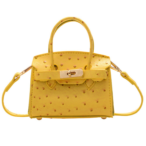 Textured children's small bags women's bags 2024 popular new European and American niche Kelly bags fashionable spring and summer crossbody bags
