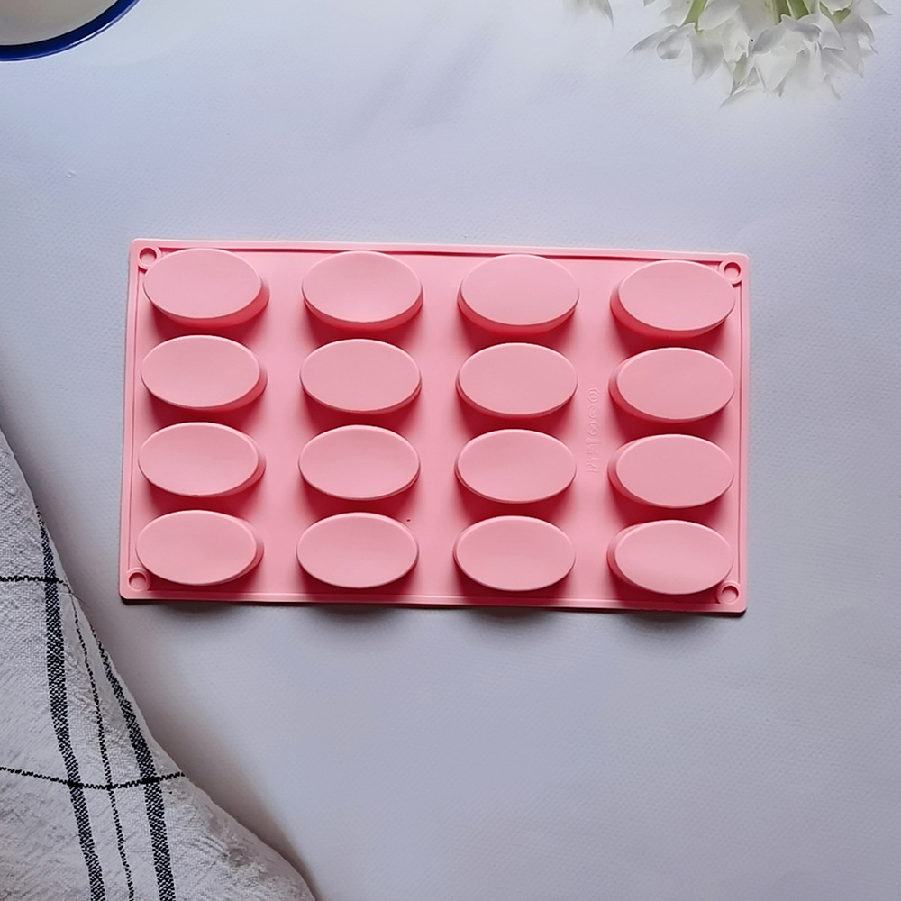 Nuevo modelo 16 oval 574 molde de silicona donut chocolate DIY helado pudín postre molde huevo