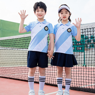 School uniform suit primary school student summer class clothes sports wear kindergarten Garden clothes college style children's first grade two-piece suit