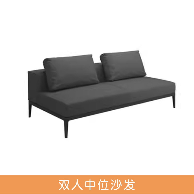 Nordic sofá al aire libre combinación Villa patio a prueba de sol sofá de teca hotel al aire libre de aleación de aluminio al aire libre sofá conjunto