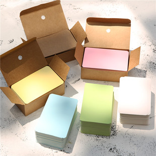 Blank Card Paper Handwritten English Words White Hard Cardboard Small Card Message Portable Memory Hand Card