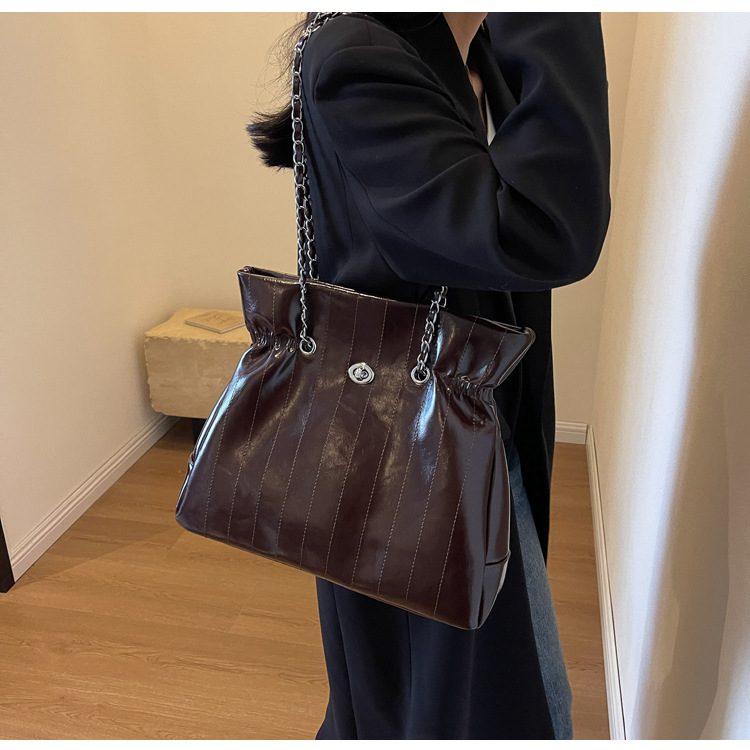 Retro dames schoudertas grote capaciteit lederen handtas_voghion.com