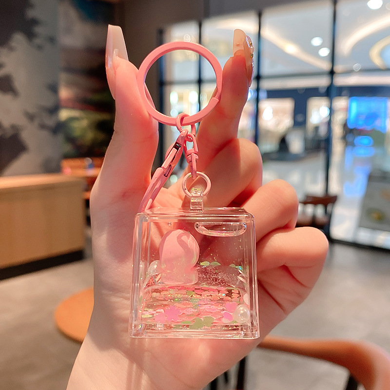 Cartoon Dream Bear Girl Keychain leche rosa muñeca adorable bolso de pareja colgante pequeño regalo al por mayor