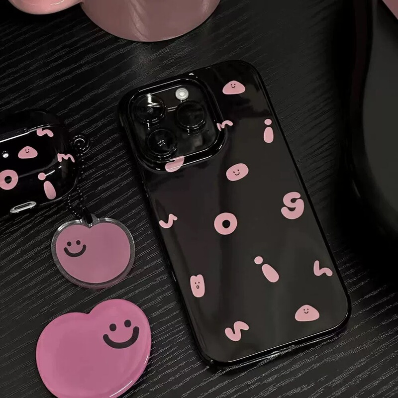 Letter Smiley Face Simple Style Film Phone Case Suitable for Apple Android 17/16/14Promax13/11/8P Letter Smiley Face Simple Style Film Phone Case Suitable for Apple Android 17/16/14Promax13/11/8P
