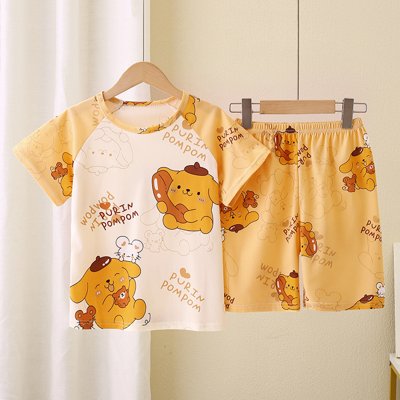 XC short set-yellow pudding dog