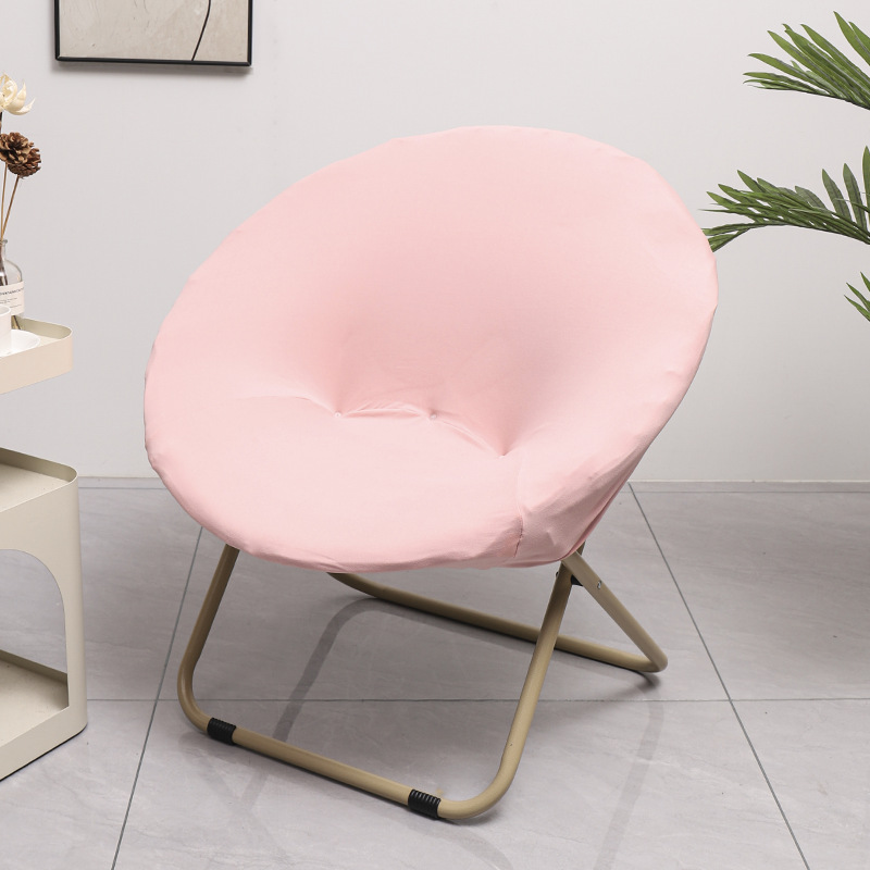 Solid color high elastic milk silk lazy chair cover moon chair cover dormitory chair cover office lunch break chair cover