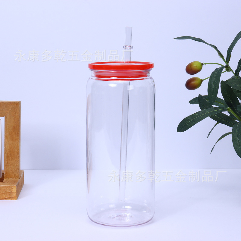 新品16オンスカラープラスチックメイソンカップカラーゼリースノーボールカップストローカップ20オンス二重プラスチックカップ|undefined