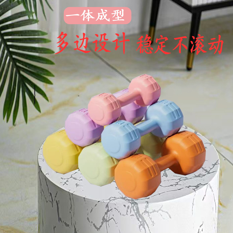 Women's Dumbbells Home Fitness Equipment Small Dumbbells Colorfulful Yoga Arm Muscle Training 1/2/3/kg Pair for Men and Women