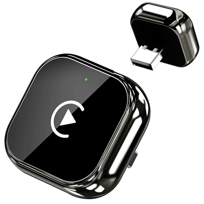 Wireless Carplay Box, Short Plug-In Simsiz CarPlay və Android Auto - gunmetal-arc-lens-compatible-with-overseas-carplay-android-auto-2-in-1-adapter