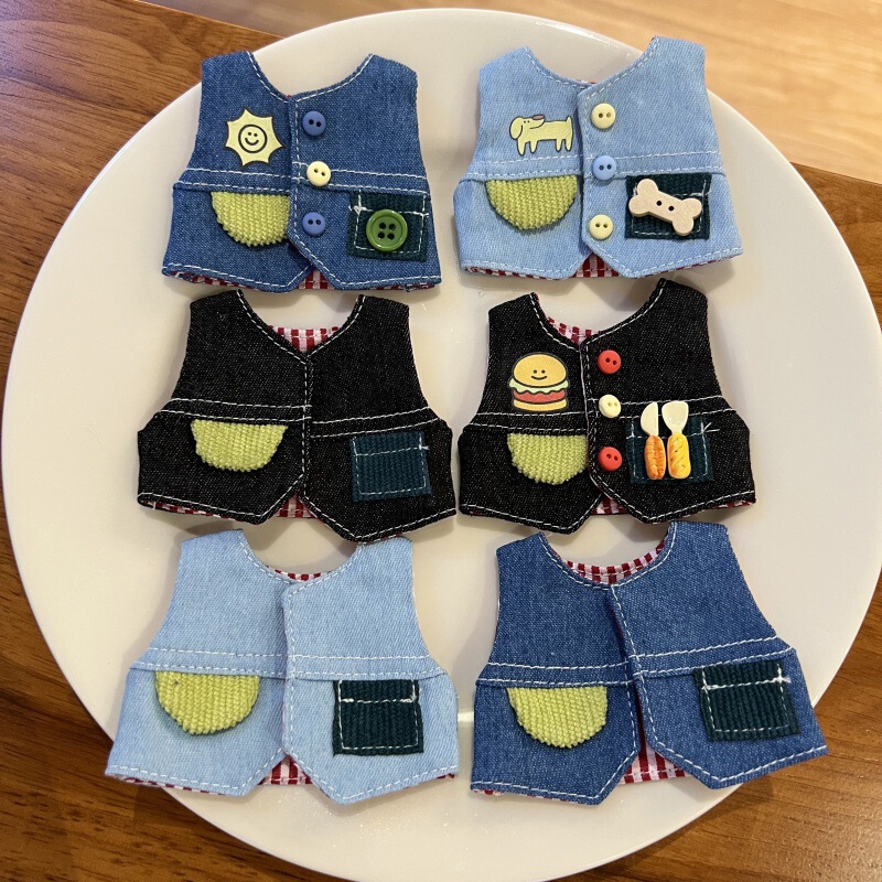 [Only Baby Clothes] Iabubu Baby Clothes Puzzle Vest 17cm First, Second and Third Generation Vinyl Party Doll Sitting Clothes