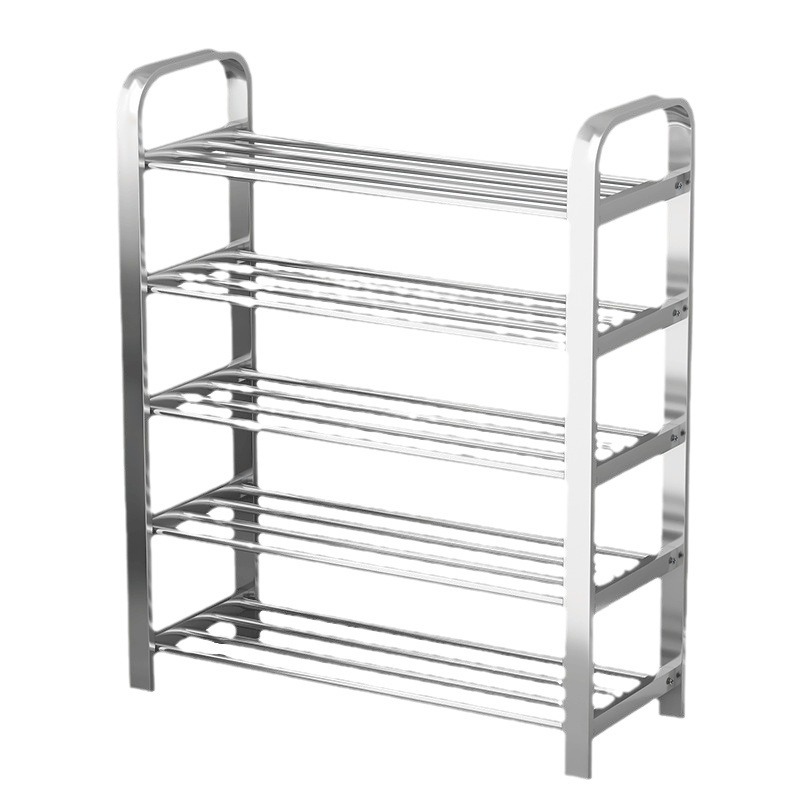 [Direct Factory] acero inoxidable multicapa simple puerta de entrada dormitorio armario de zapatos alquiler de almacenamiento rack de zapatos
