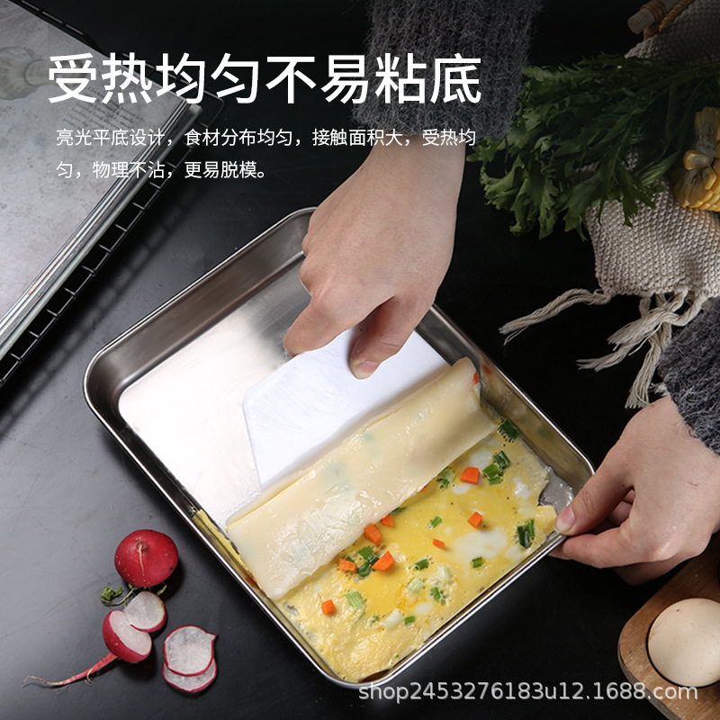 가정용 스테인레스 스틸 430 바베큐 접시 배수 일본 요리 트레이 두꺼운 주방 디너 플레이트 의료 접시 식기