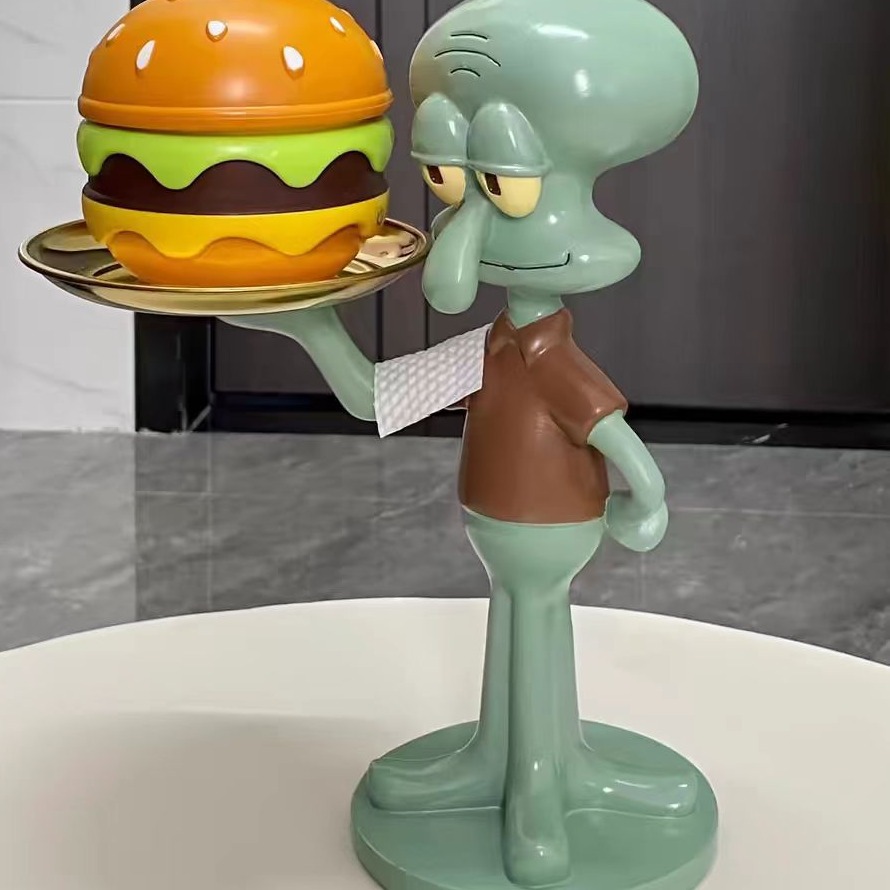 SQUIDWARD 쟁반 SQUIDWARD SQUIDWARD 휴대 전화 브래킷 스타일링 스토리지 장식품 스토리지 트레이 사무실 장식품