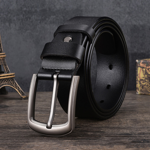 Factory direct sales men's pin buckle belt genuine leather bare cowhide belt men's one piece drop shipping factory wholesale drop shipping