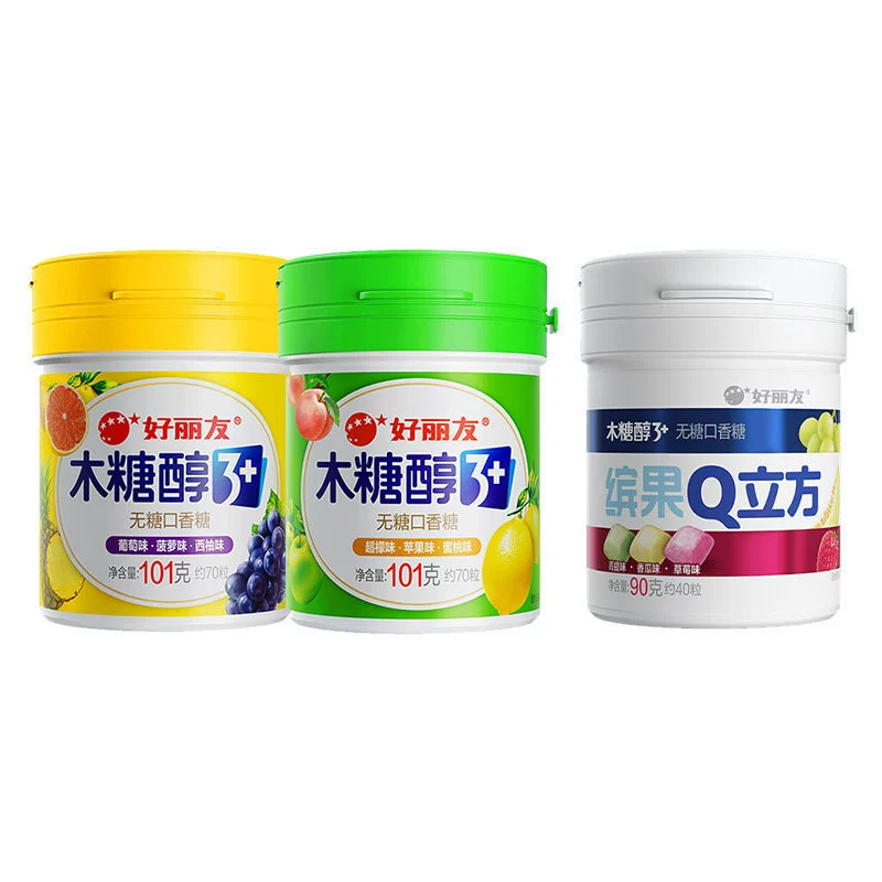 Безсахарная жевательная резинка Orion Xylitol 3+, портативная жевательная резинка для свежего дыхания, пузырёвая резинка, группа древесины