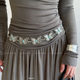 Bohemian Style Waist Chain Dress with Handmade Woven Waist Belt Accessories in Wasteland Style by Cecilia Xue