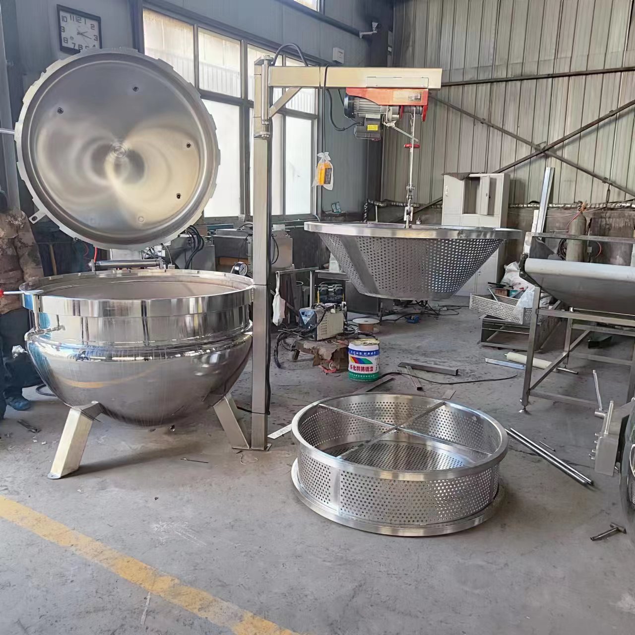 可倾带内框粽子高温高压蒸煮锅 大型600升牛排大骨熬汤高温高压锅