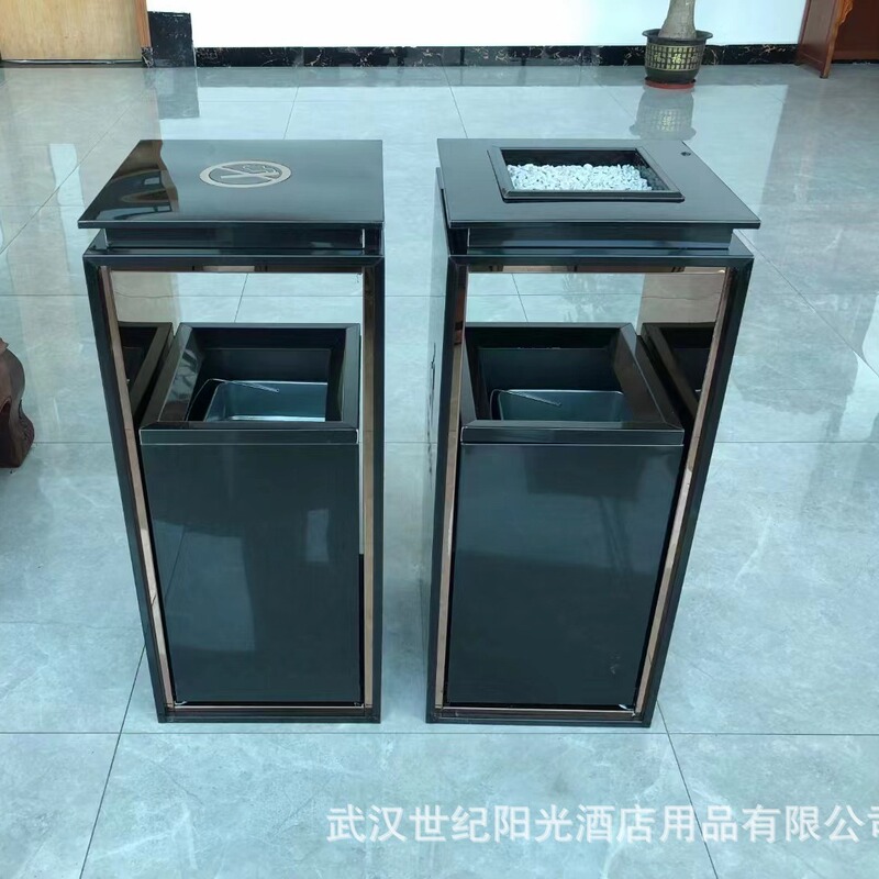 Large Capacity sliding track trash can Hotel lobby property unit shopping mall entrance stairs aisle sealing glaze Large Capacity sliding track trash can Hotel lobby property unit shopping mall entrance stairs aisle sealing glaze