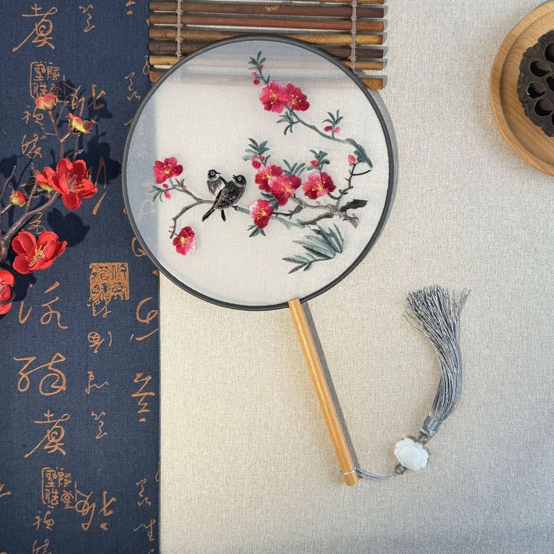 古风团扇苏绣女扇刺绣绣花扇苏州双面扇子汉服儿童文创礼品|undefined