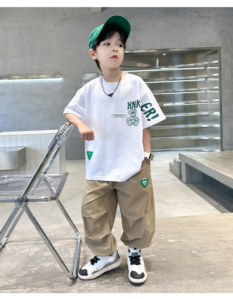 Conjunto ropa niño verano moda estilo mangas cortas verano_voghion.com