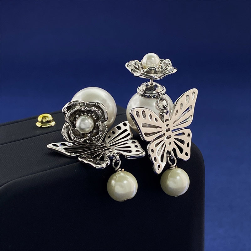 1 Paire Élégant Papillon Placage Le Cuivre Boucles D'oreilles display picture 2