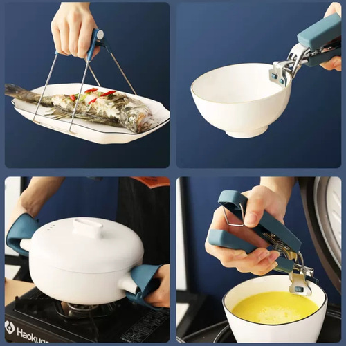 Bowl clamp, anti-scalding clamp, plate lifter, kitchen tool, bowl clamp, plate clamp, casserole clamp, anti-slip, anti-scalding gloves, insulation pad