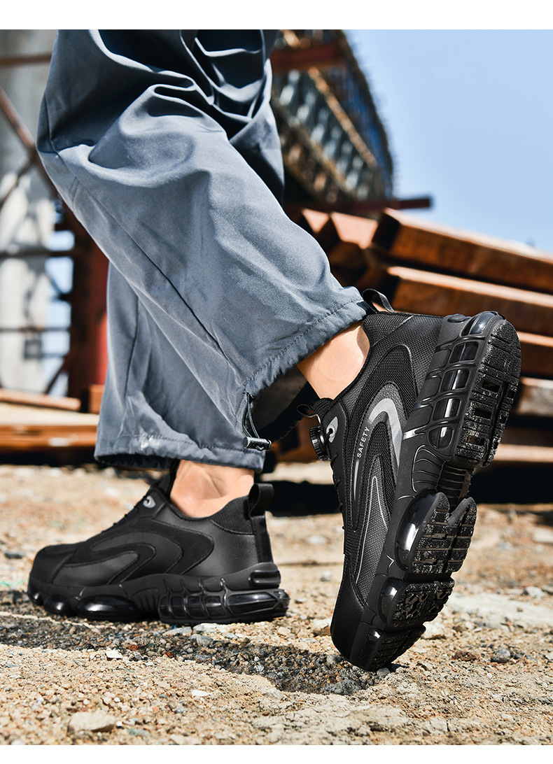 Men Special Work Shoes Men's Anti-Smash Anti-Puncture Steel Toe Lightweight Non-Slip Wear-Resistant Safety Work For Construction Site Fl Yknit_vogvips.com