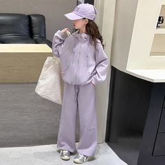 女童套装春秋季2025新款中大儿童春装洋气休闲卫衣运动裤子两件套