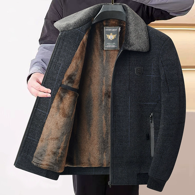 Demi-season warm jacket, for middle age