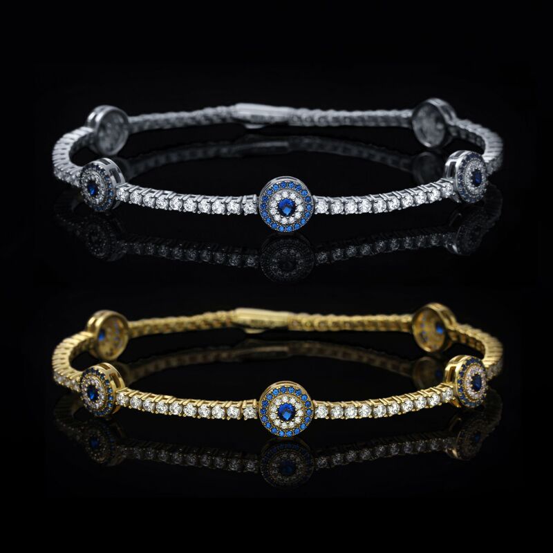 Cross-Border High-End Full Diamond Bracelet for Women with Redemption's Eye Element, Diamond-Encrusted Women's Fashion Bracelet Necklace, Brass Jewelry Cross-Border High-End Full Diamond Bracelet for Women with Redemption's Eye Element, Diamond-Encrusted Women's Fashion Bracelet Necklace, Brass Jewelry