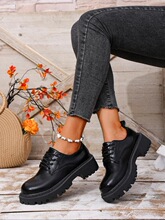 L 71924 Women's Chunky Sole Oxford Shoes Ӣ�׷�ƤЬ �羳����