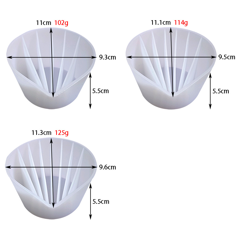 678-hoyos de goma de silicona taza de mezcla de silicona de color mezclado taza de goma de color DIY mezcla multifuncional taza de silicona